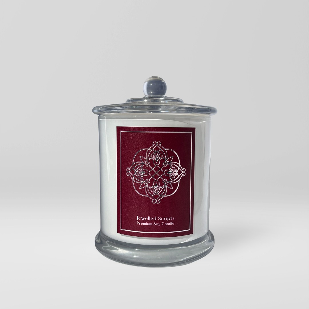 Jewelled Scripts - Triple Scented Soy Candle