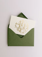 Load image into Gallery viewer, Foil Letterpress Armenian Christmas Card | Pomegranate // Nurr
