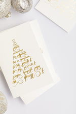 Load image into Gallery viewer, Foil Letterpress Armenian Christmas Card | Christmas Tree // Donadsar
