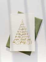 Load image into Gallery viewer, Foil Letterpress Armenian Christmas Card | Christmas Tree // Donadsar
