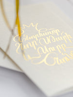 Load image into Gallery viewer, Foil Letterpress Armenian Christmas Card | Pomegranate // Nurr
